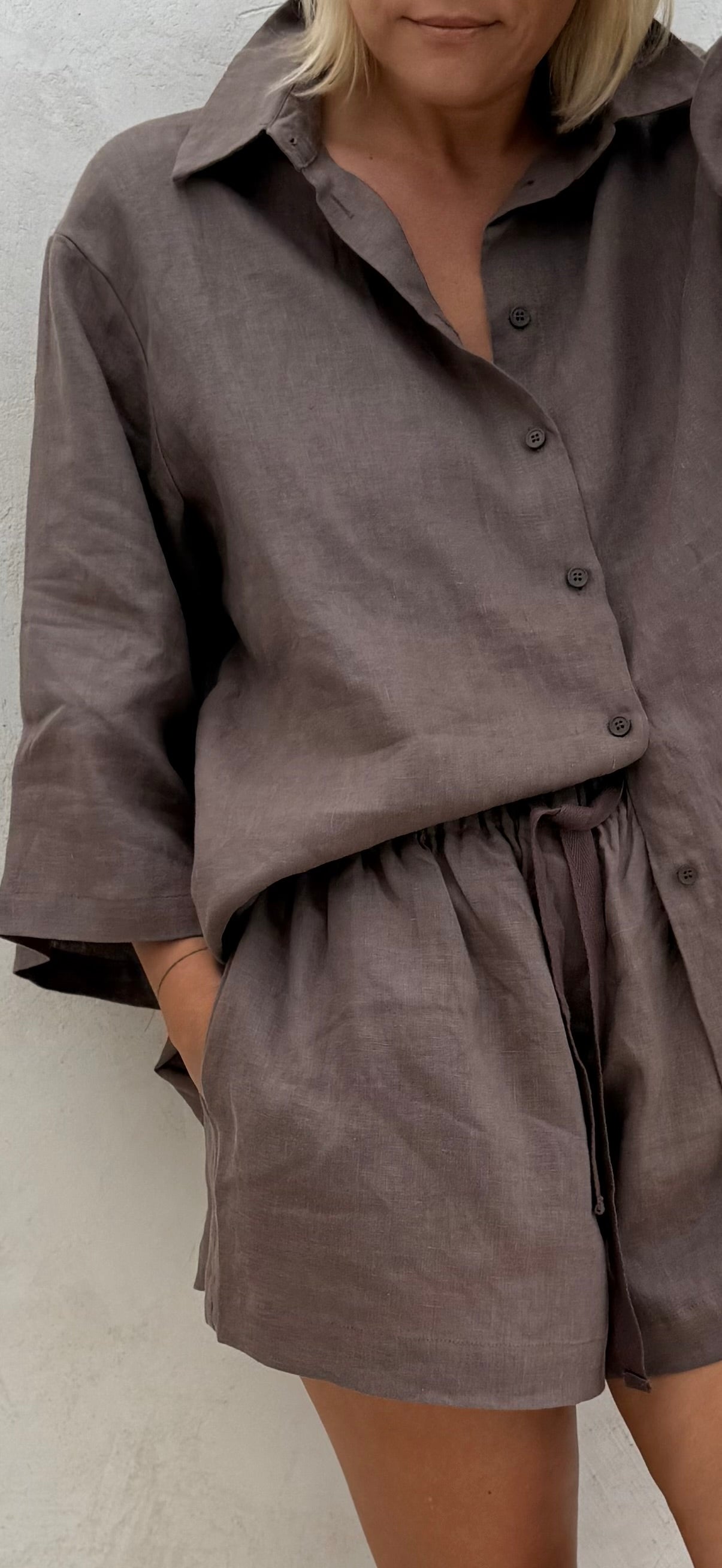 CACAO LINEN SHIRT