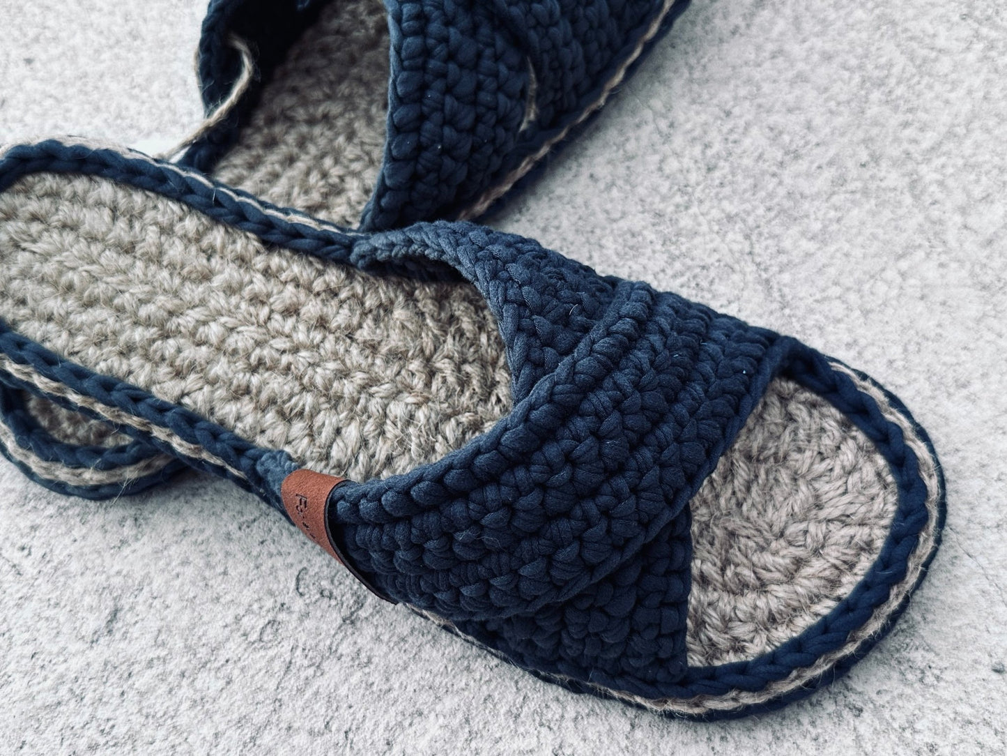 Blue color soft slippers