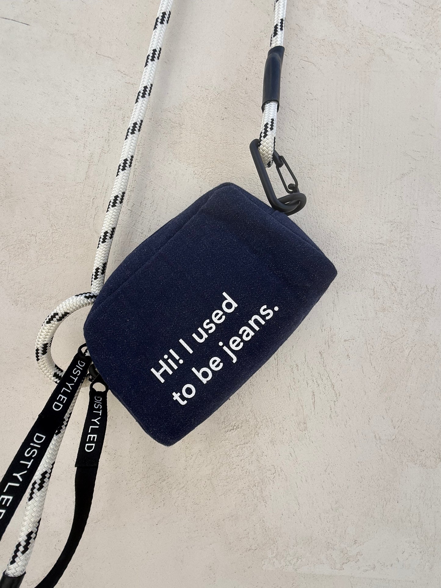 RE.MADE CAMERA BAG WITH PRINT - dark blue