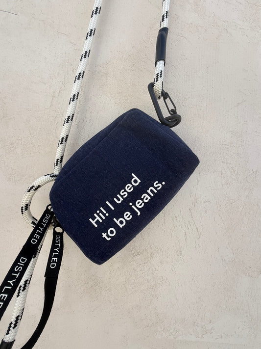 RE.MADE CAMERA BAG WITH PRINT - dark blue