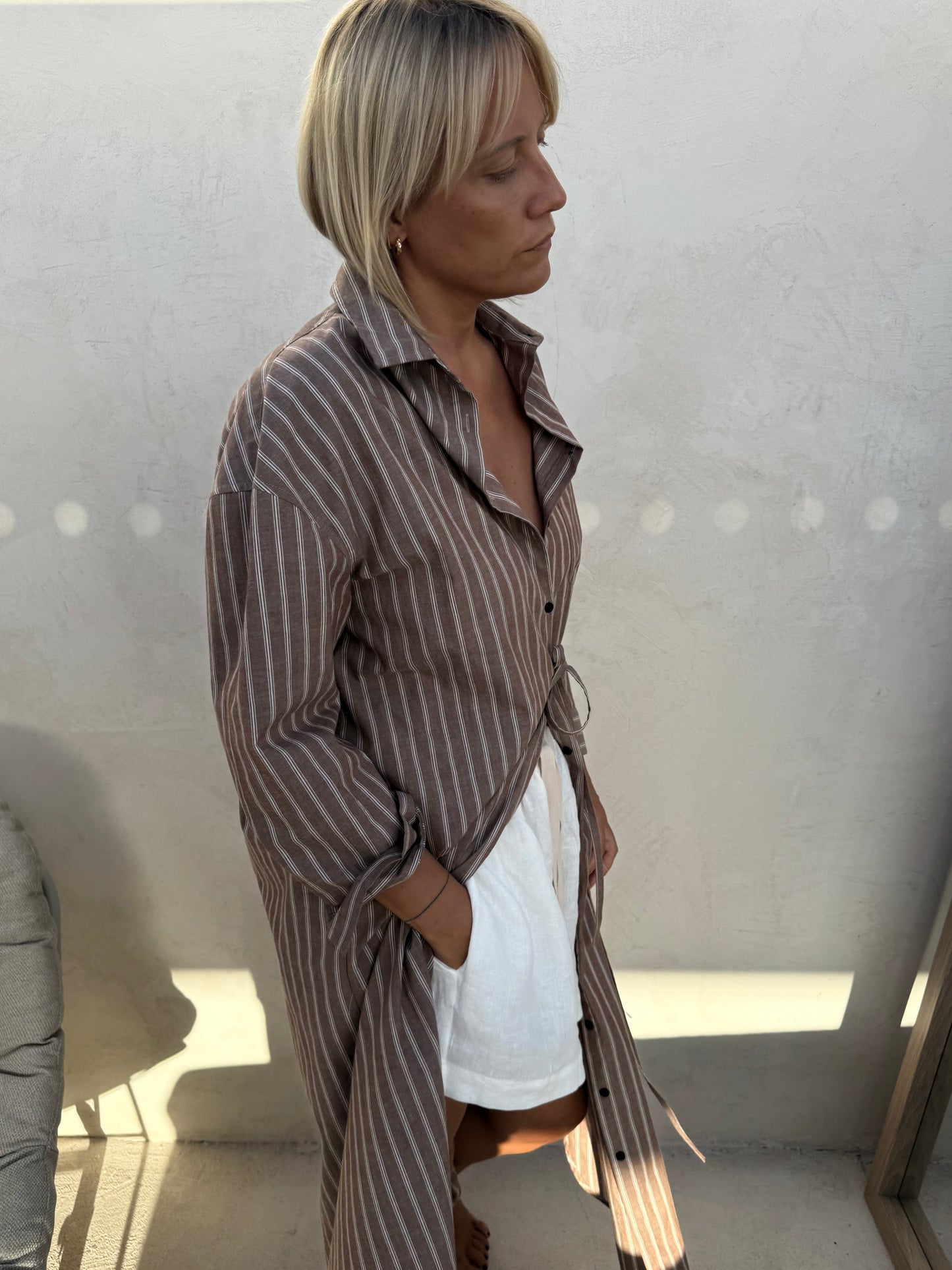 COCONUT LINEN SHORTS
