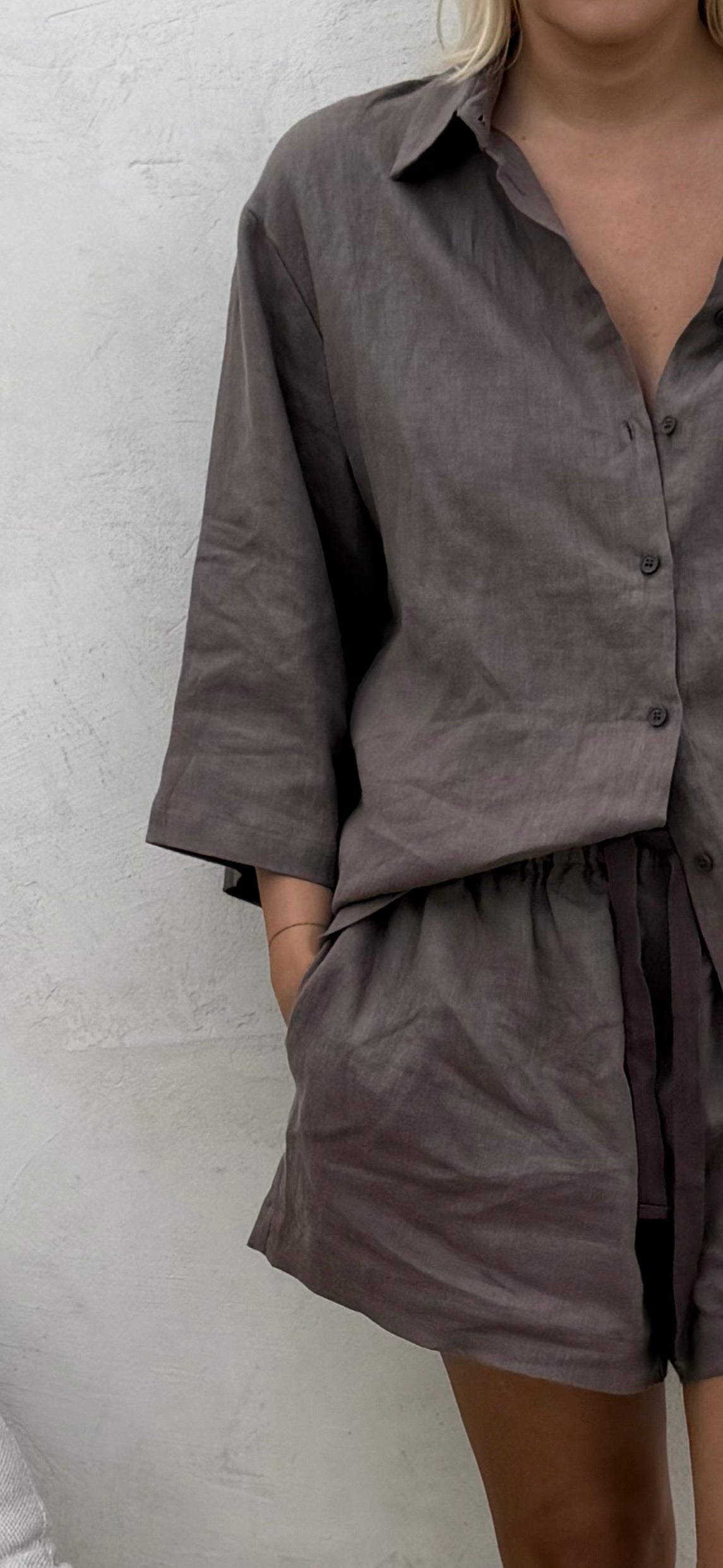 CACAO LINEN SHIRT