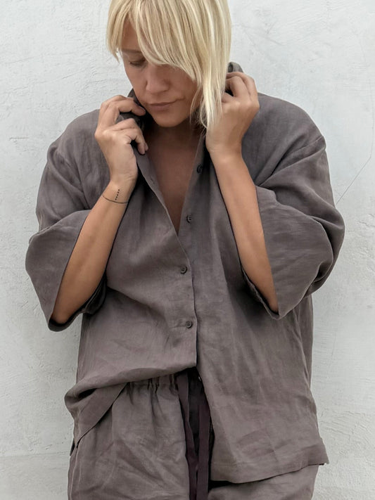 CACAO LINEN SHIRT