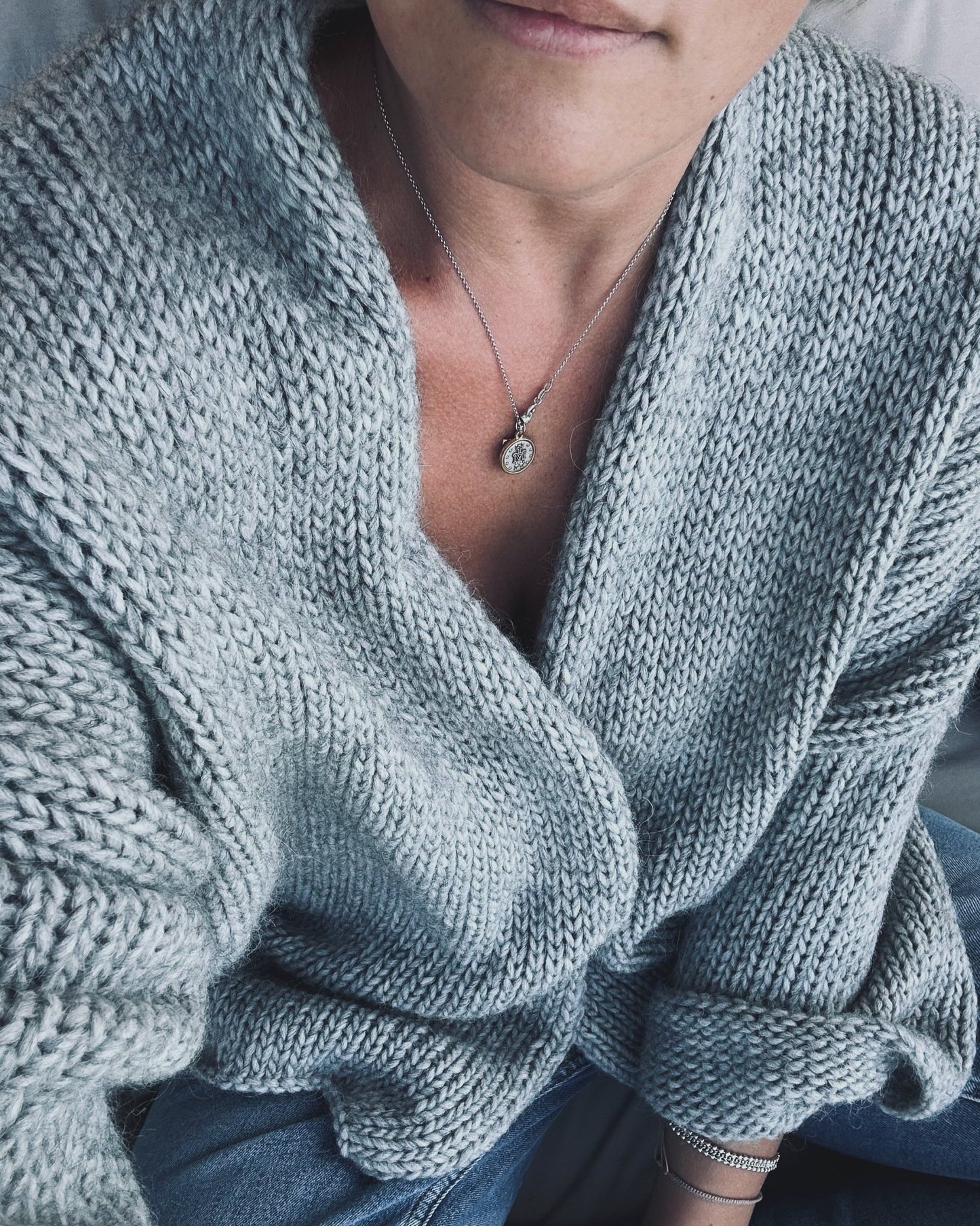 Cosy soft grey cardigan